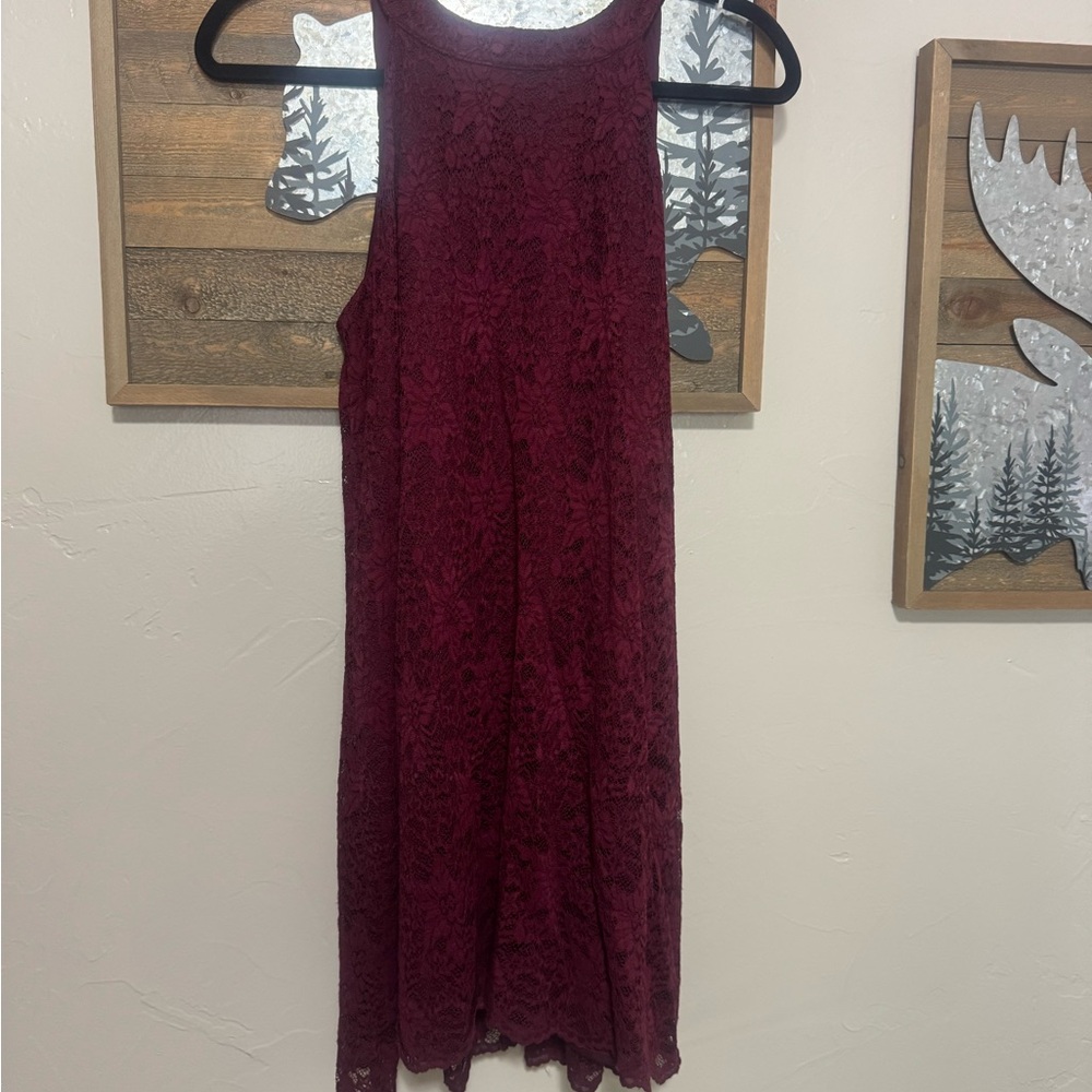 Altar'd State Burgundy Lace Dress